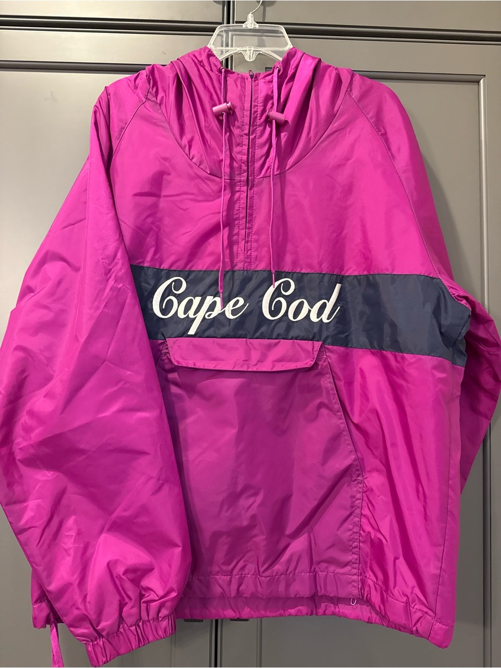 Vintage Cuffy’s Windbreaker Jacket in Bright Magenta - lined  in soft cotton